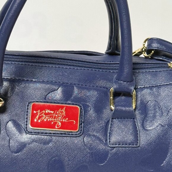 Disney Boutique Minnie Mouse Purse – White & Red Polka Dot Bow, Navy Base - Picture 5 of 11